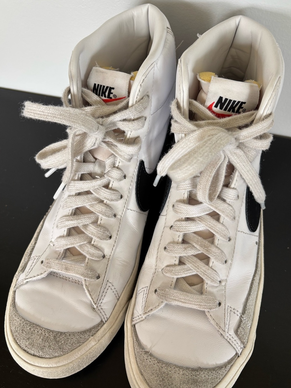 Nike Blazer Mid 77 Vintage White Black CZ1055-100 Womens Size 7.5 Sneakers Shoes - Picture 9 of 14